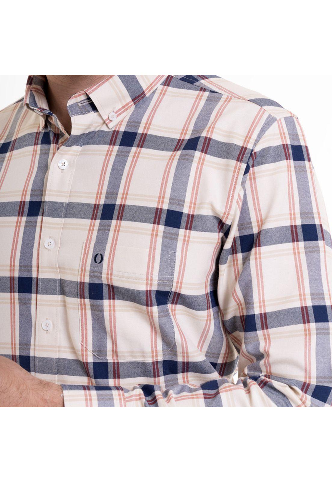 Camisa Oxford Fantasía Crema-3