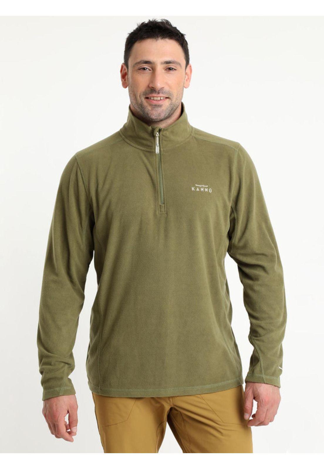 Polar Valle De La Luna Half Zipper Hombre Oliva oscuro-0