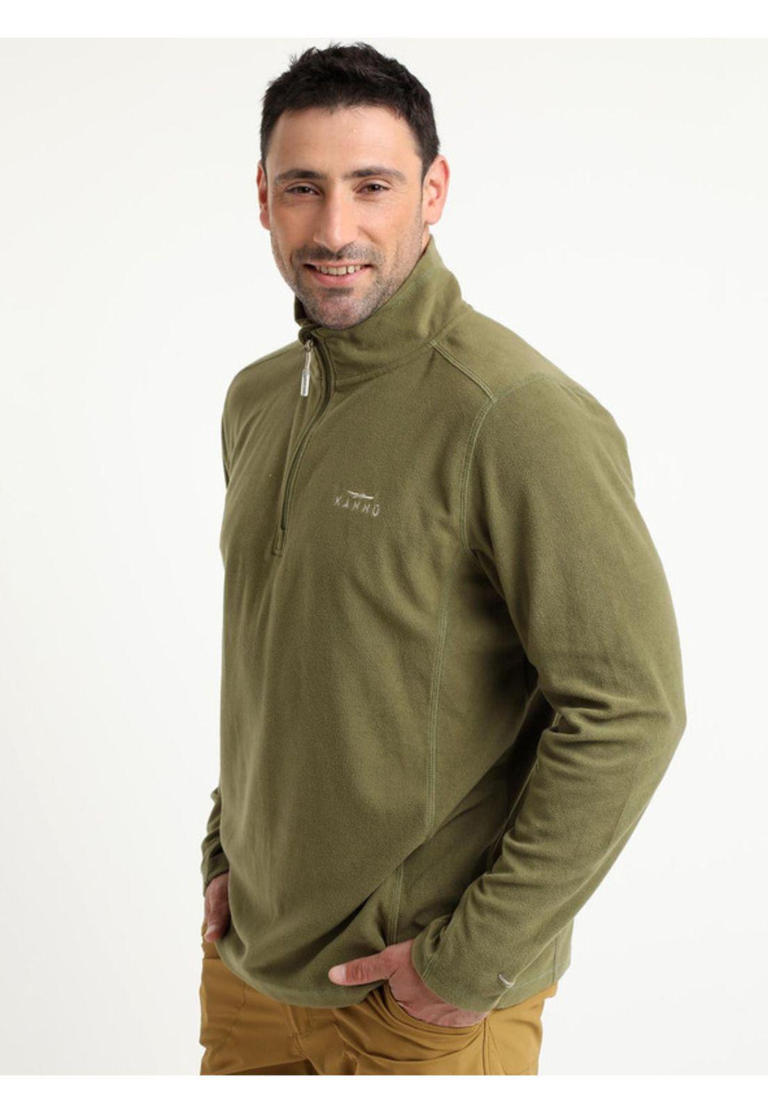 Polar Valle De La Luna Half Zipper Hombre Oliva oscuro-1