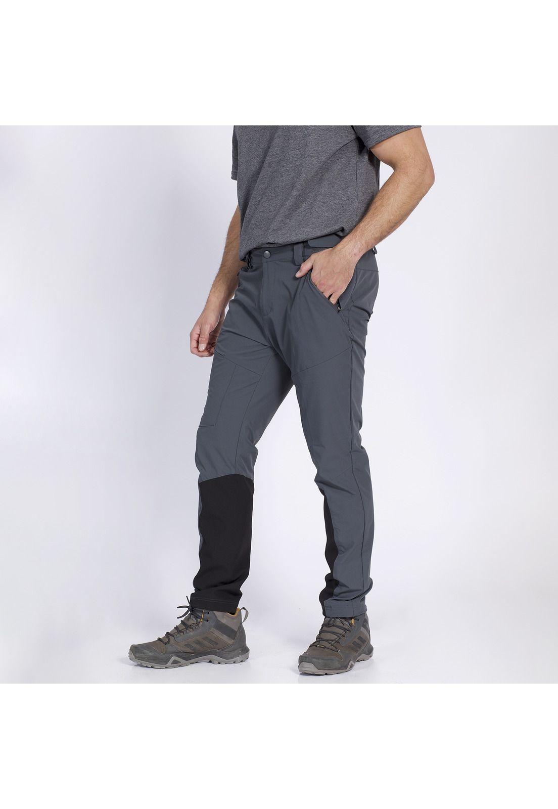 Pantalón Hikking Force Knee Outdoor Hombre Gris oscuro-0
