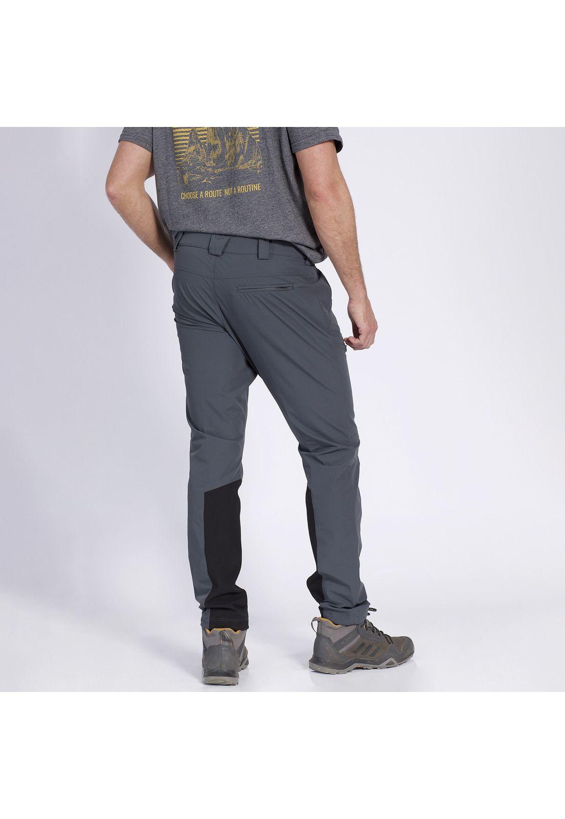 Pantalón Hikking Force Knee Outdoor Hombre Gris oscuro-1