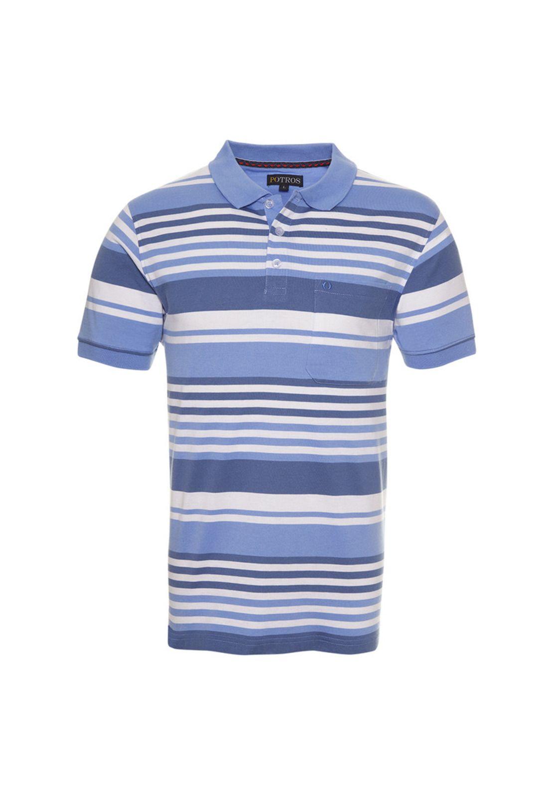 Polera Listada Cuello Camisero-0