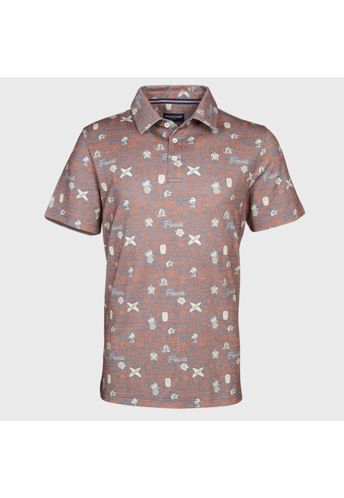 Polera Cuello Polo Estampada MC-0