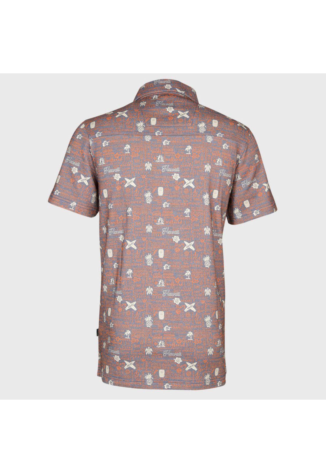 Polera Cuello Polo Estampada MC-2