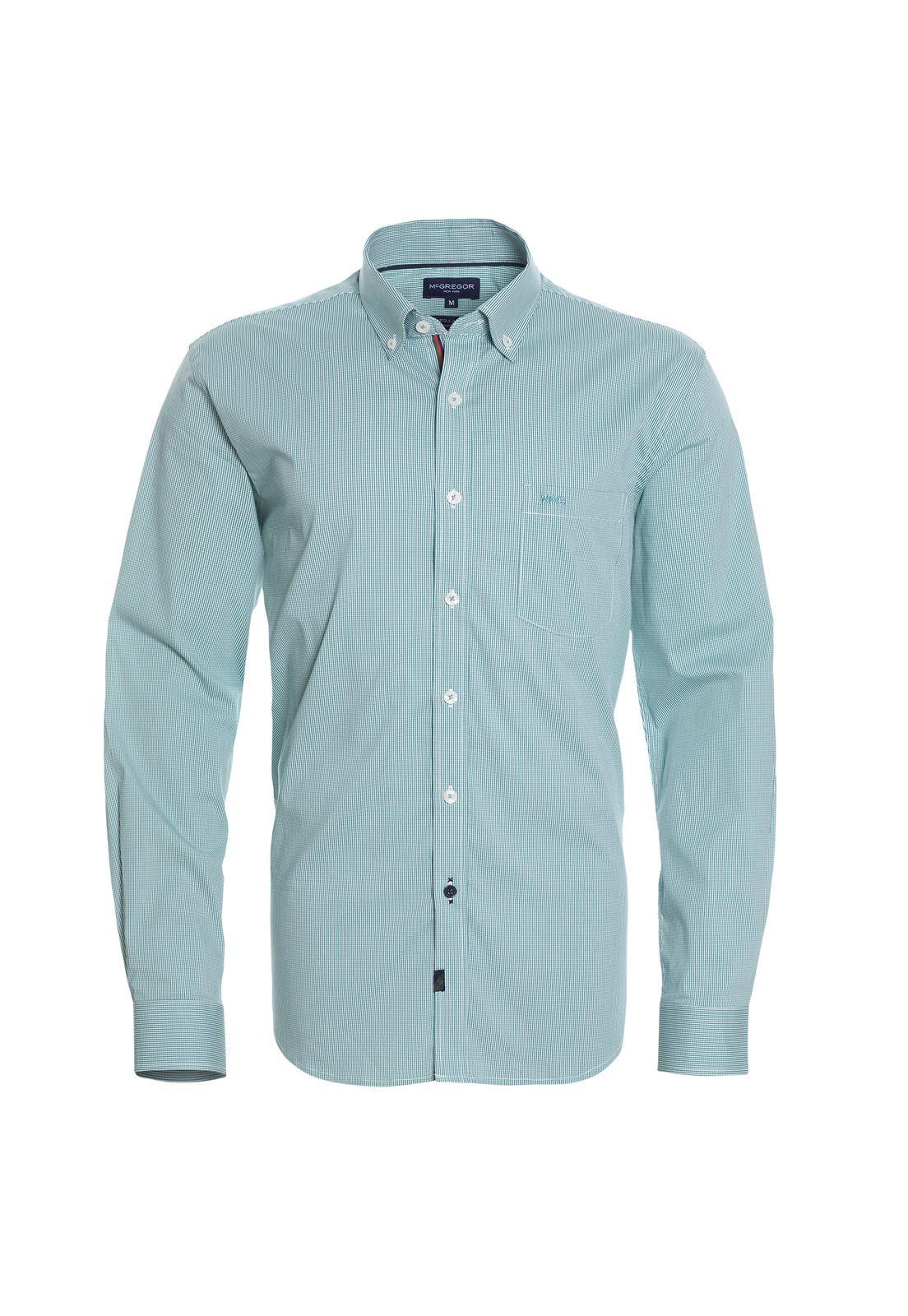 CAMISA MANGA LARGA MICRO CUADRO YD COMFORT TECH-1