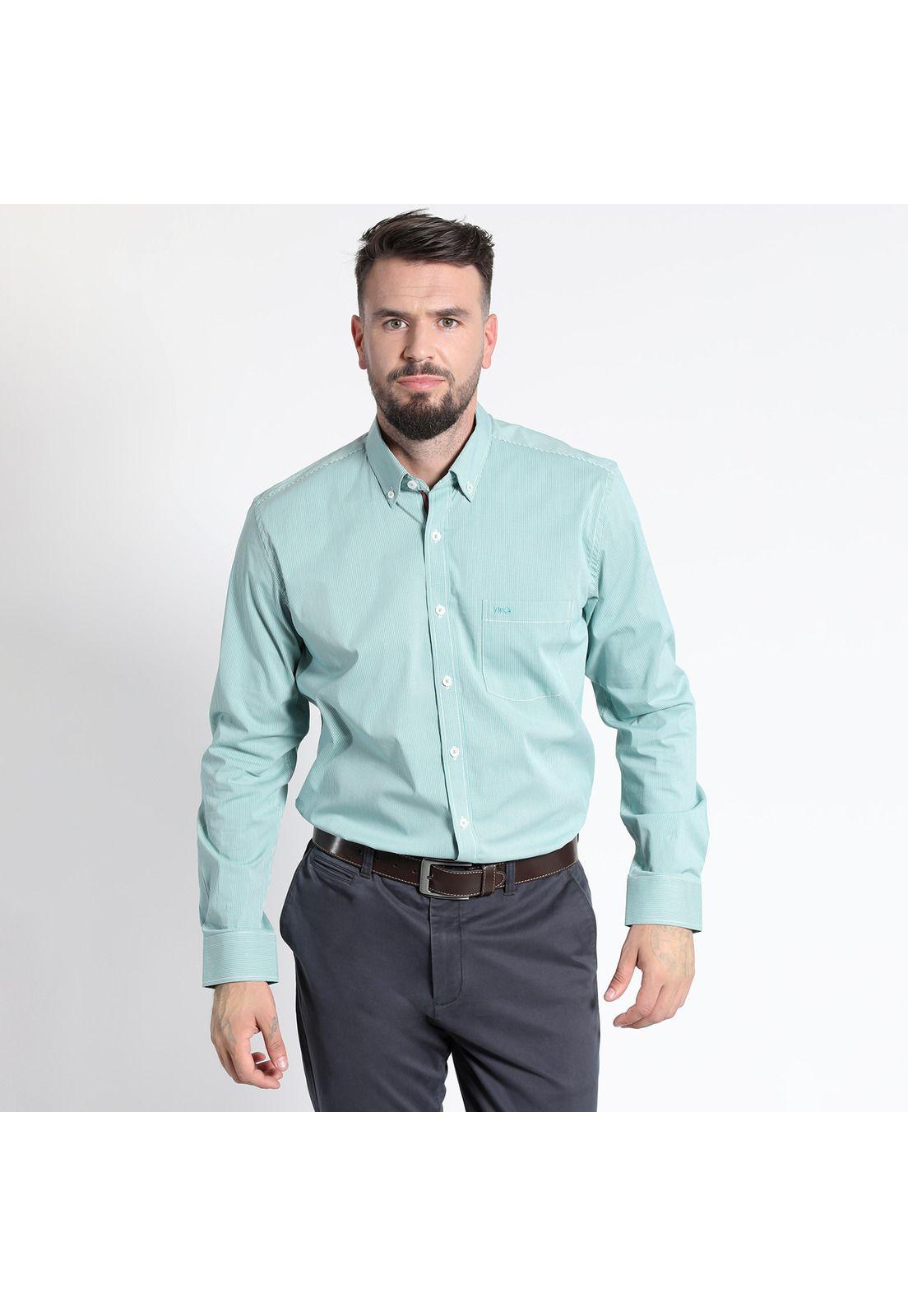 CAMISA MANGA LARGA MICRO CUADRO YD COMFORT TECH-2