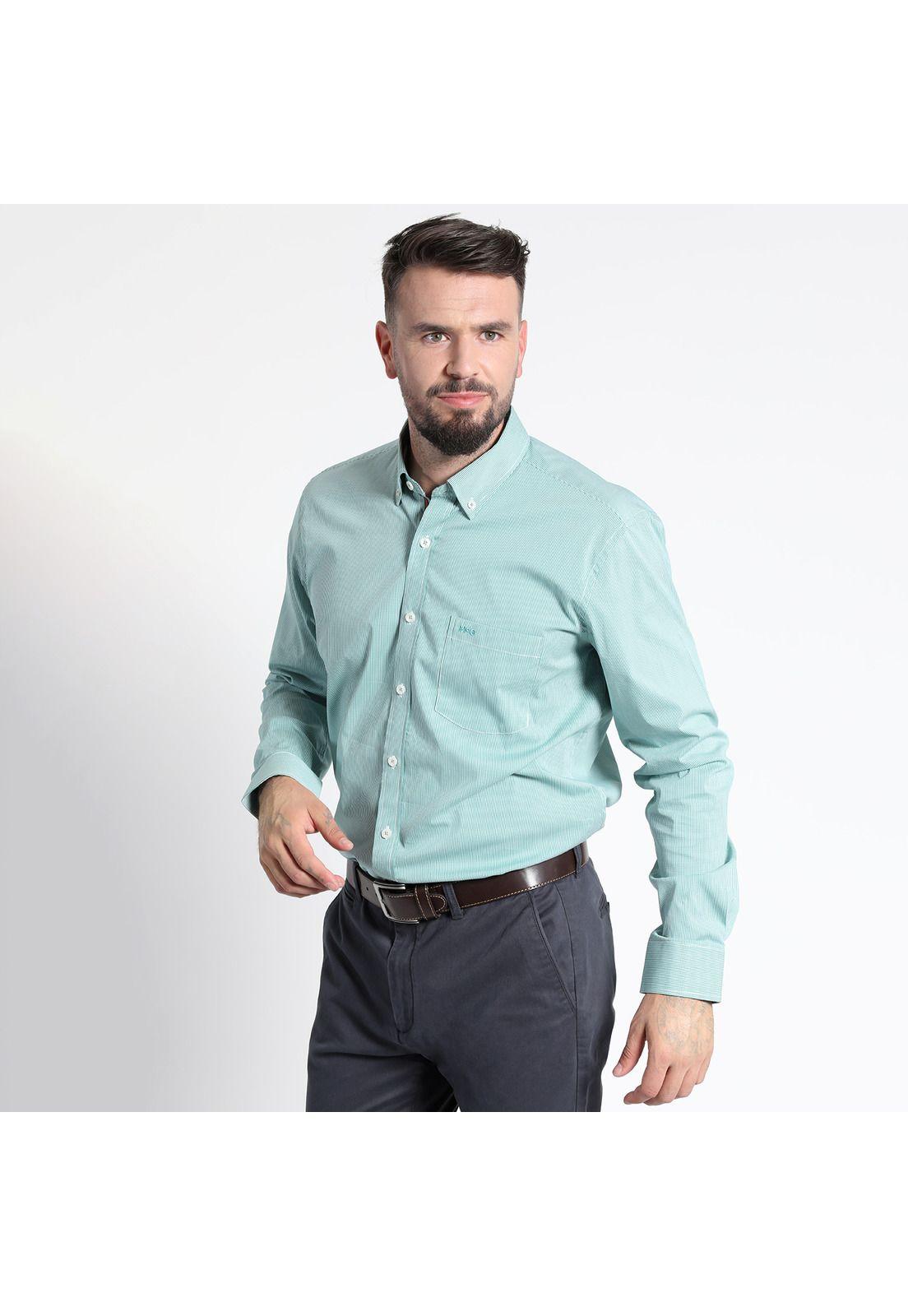 CAMISA MANGA LARGA MICRO CUADRO YD COMFORT TECH-3