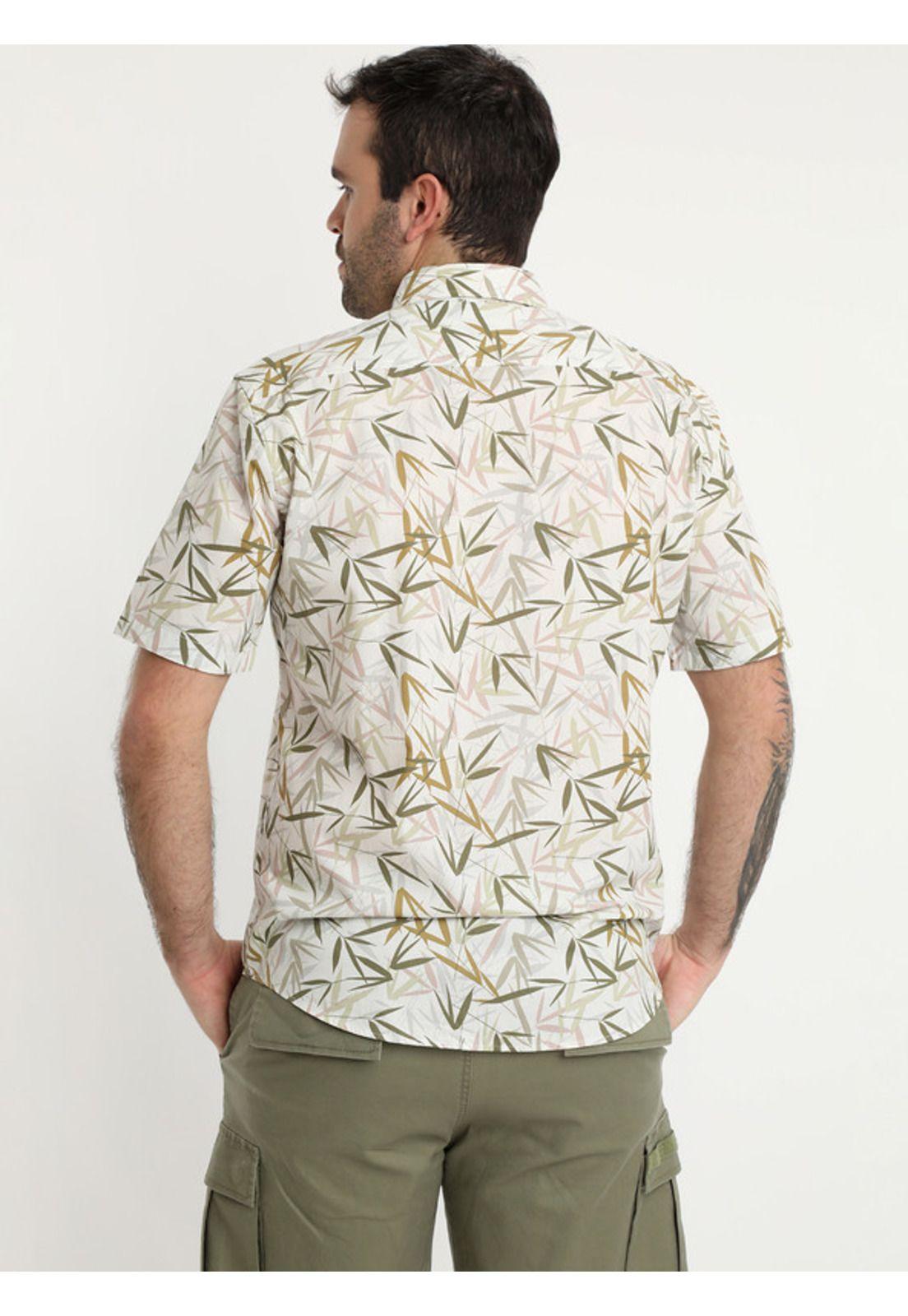 Camisa Estampada Algodón Mc Crema-1
