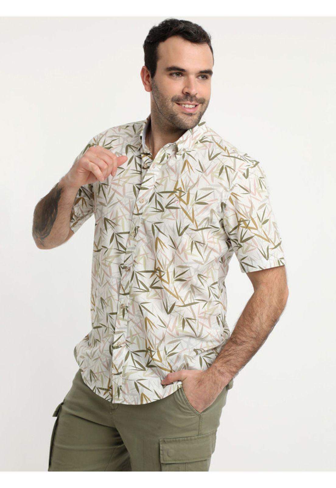 Camisa Estampada Algodón Mc Crema-2