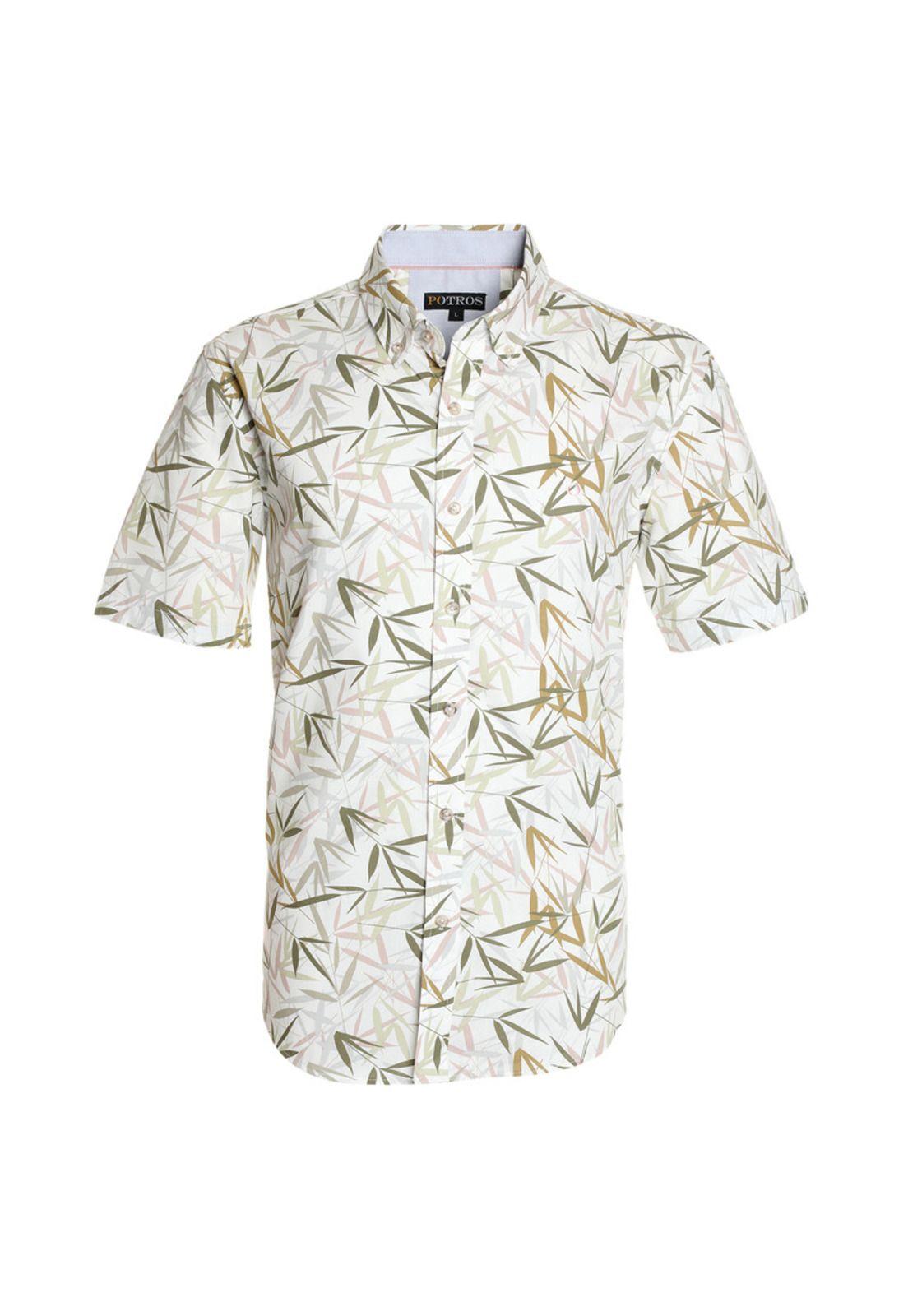 Camisa Estampada Algodón Mc Crema-3
