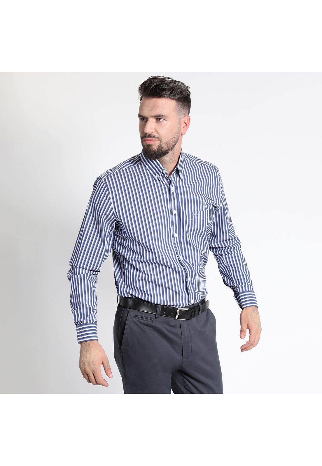 CAMISA MANGA LARGA RAYAS YD COMFORT FIT-3