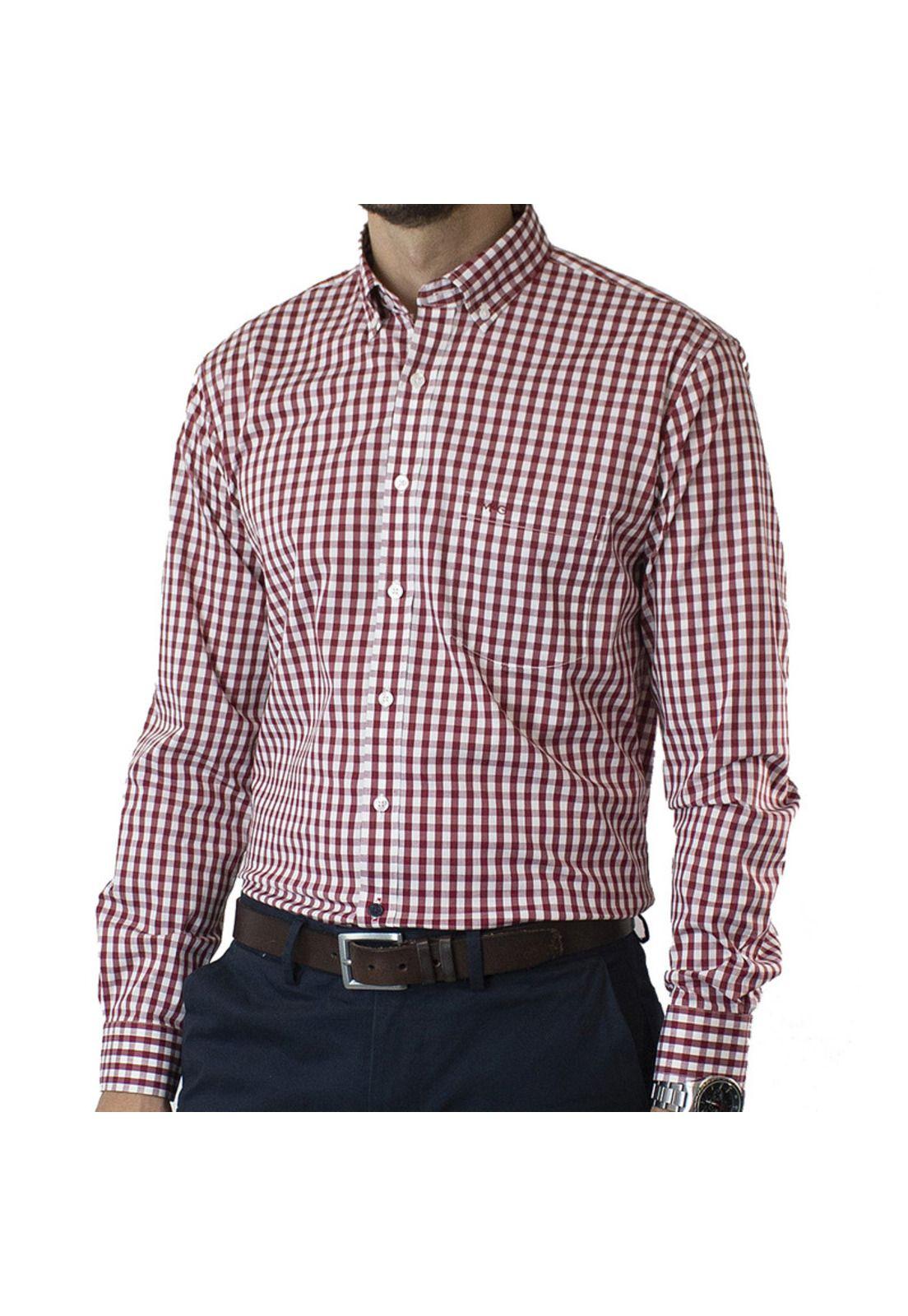 Camisa Trevira Cuadros Spandex Regular Fit-1