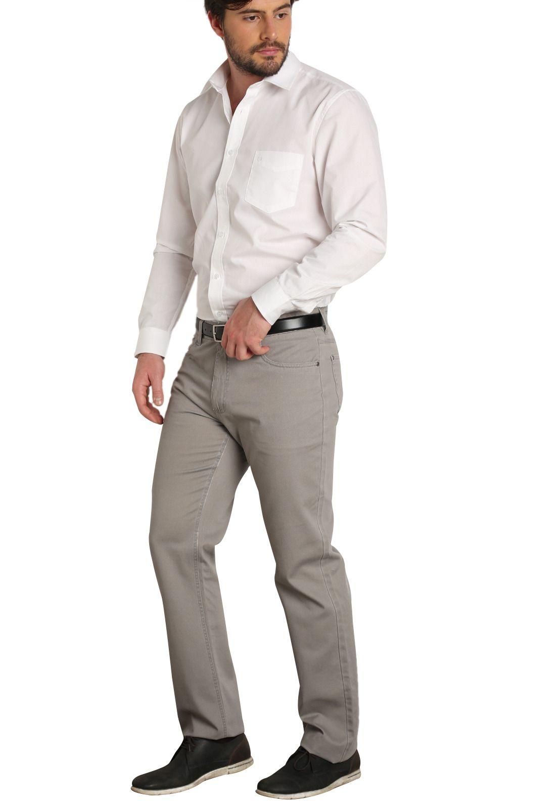 Pantalón Algodón 5 Bolsillos Gris Medio-2
