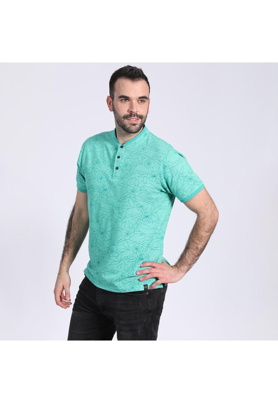 Polera Pique Fantasía Full Print Verde-0