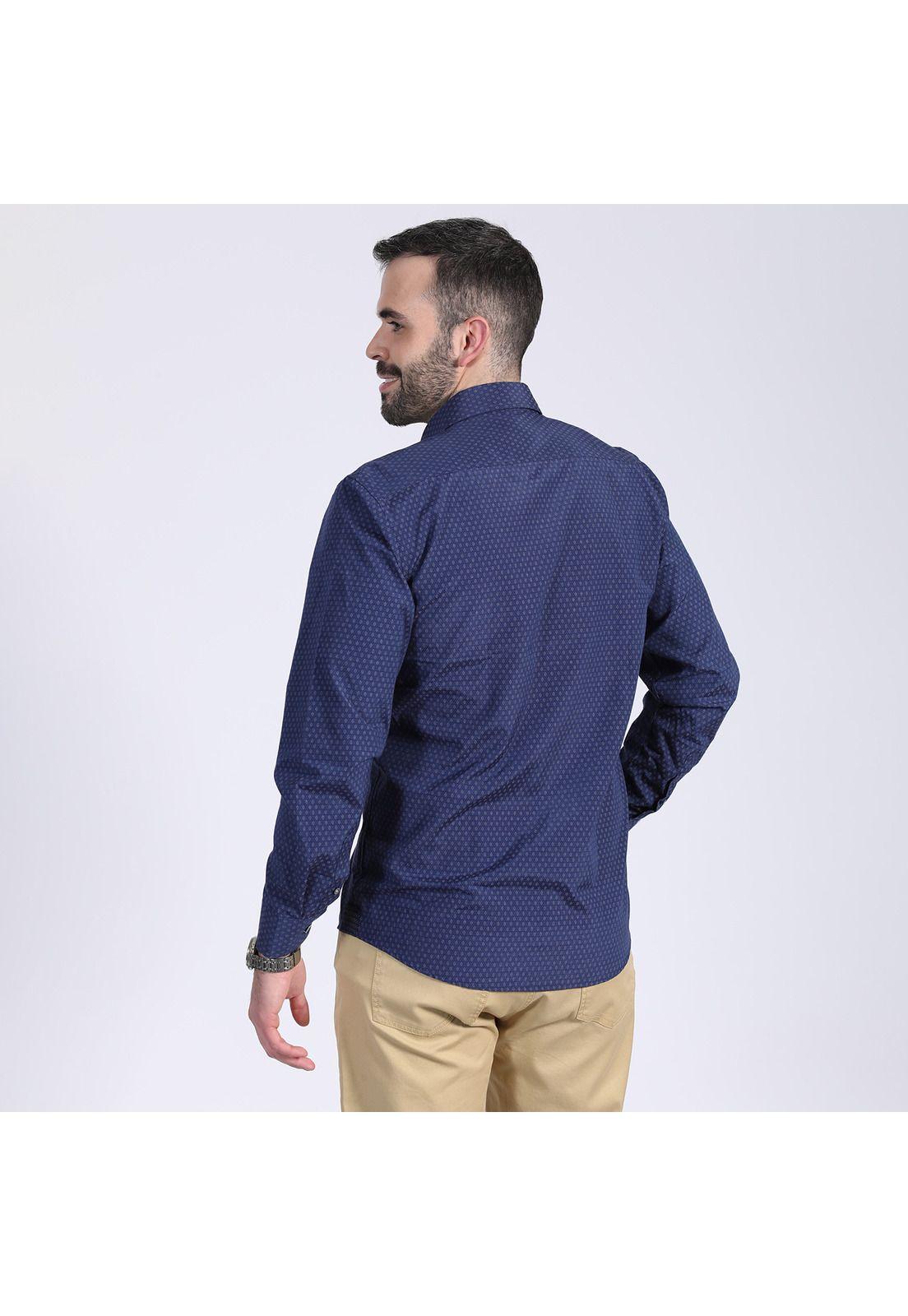 Camisa Jacquard Sport Azul marino-2