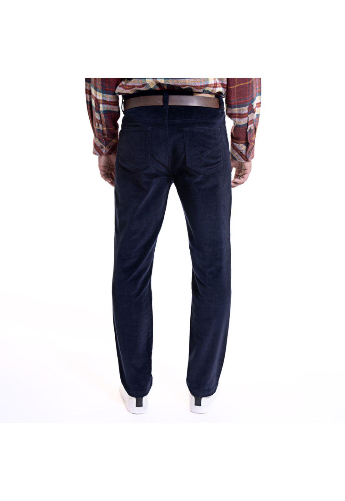 Pantalón Cotelé 5 Bolsillos Azul-1