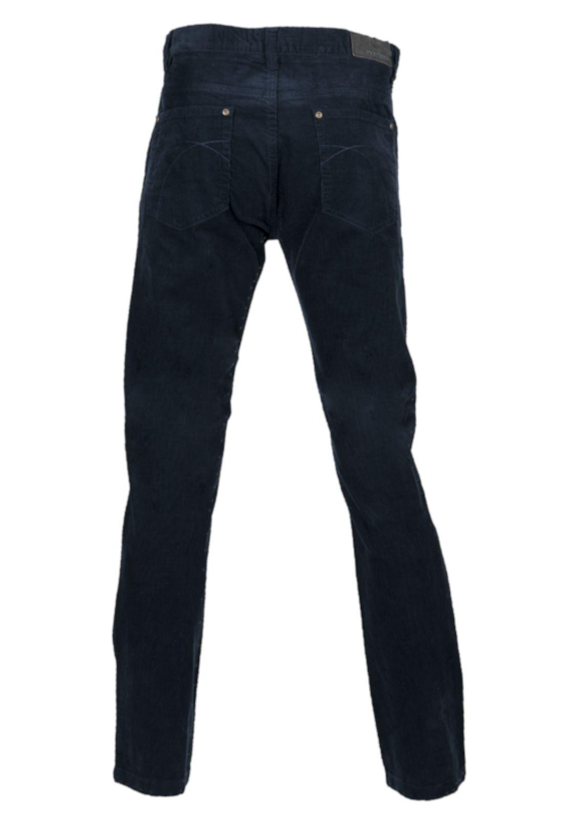 Pantalón Cotelé Algodón Slim Fit Azul Marino-3
