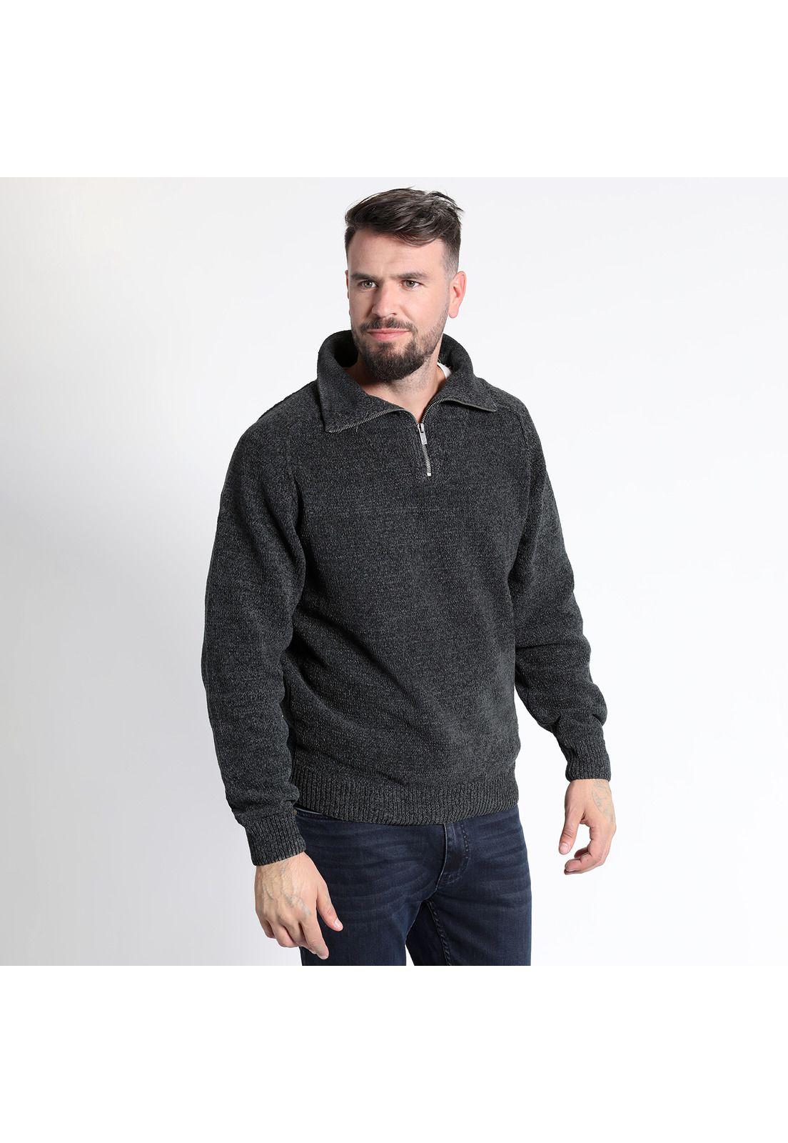 SWEATER MANGA LARGA MEDIO CIERRE-0