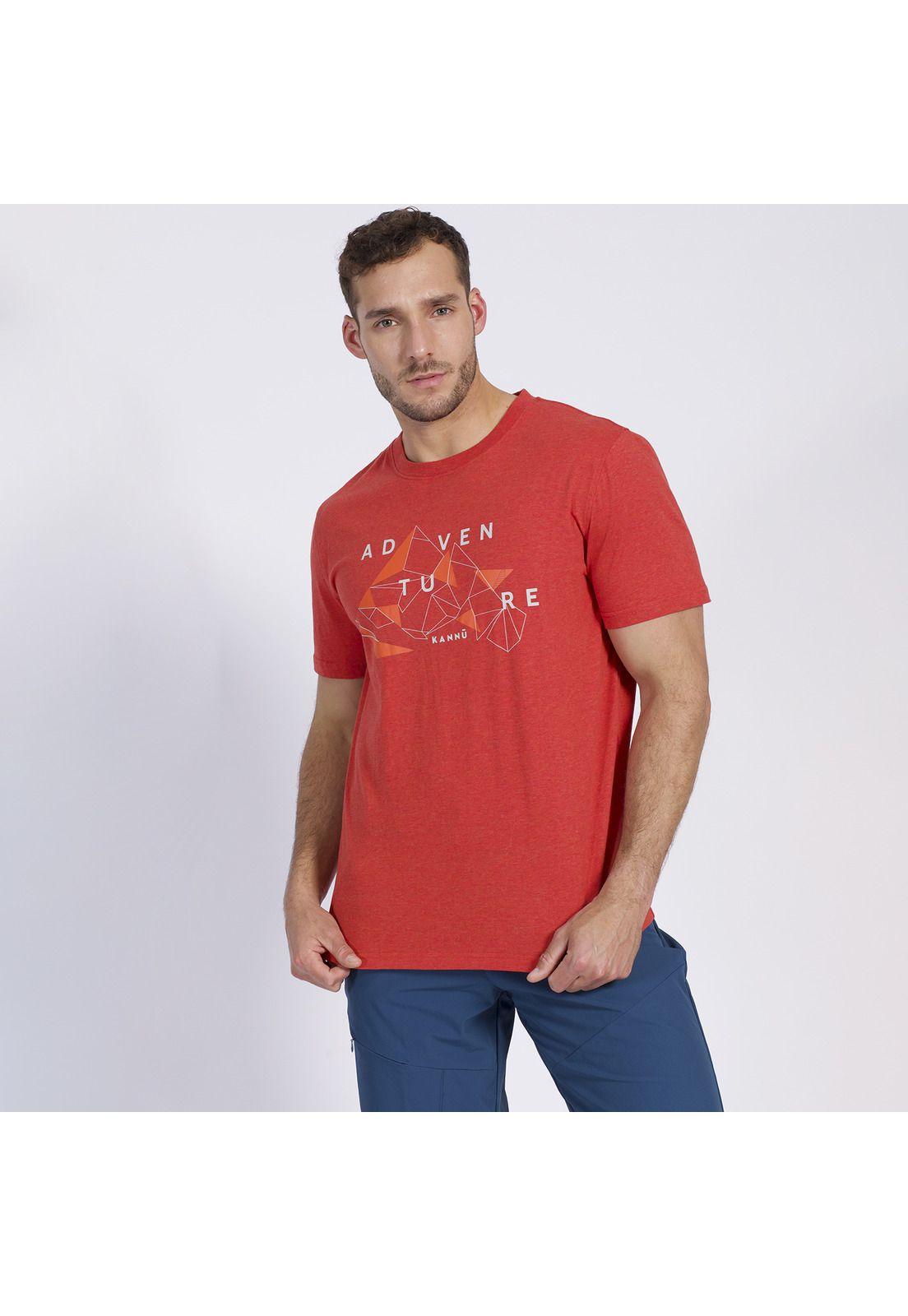 Polera Landscape Line Hombre Naranja-0