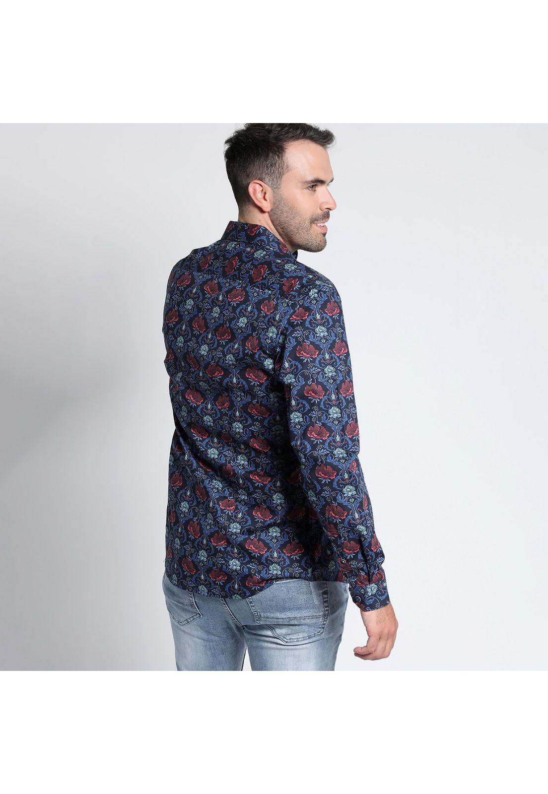 CAMISA SPANDEX ESTAMPADA MANGA LARGA-2