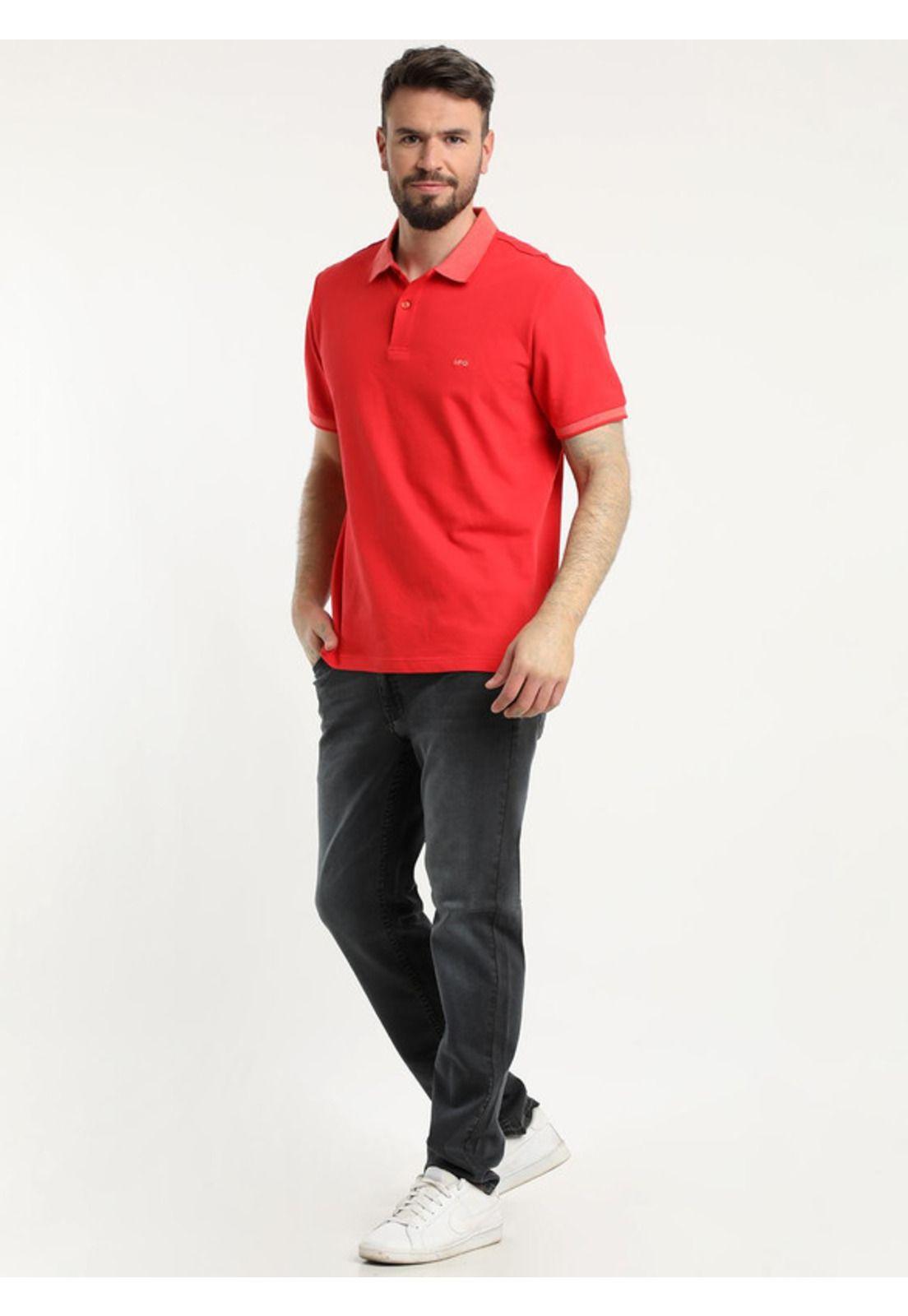 Polera Manga Corta Piqué Regular Fit Comfort Tech Rojo-0