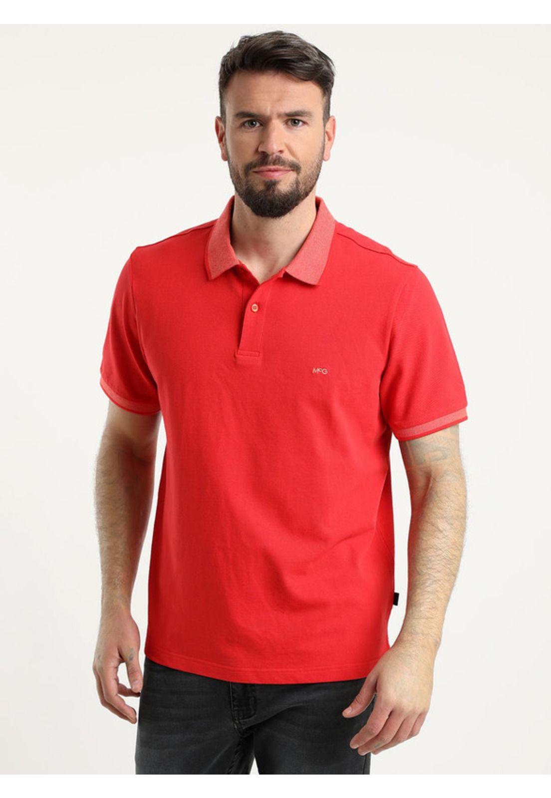 Polera Manga Corta Piqué Regular Fit Comfort Tech Rojo-1