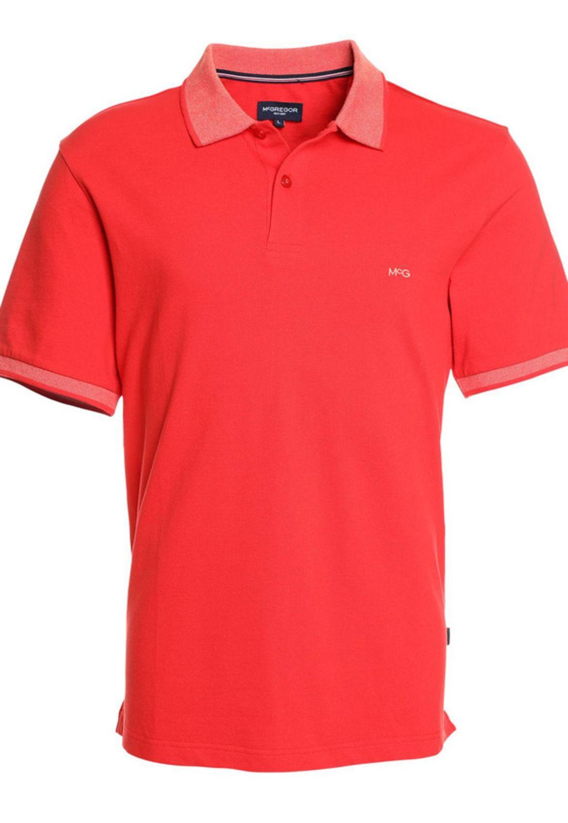 Polera Manga Corta Piqué Regular Fit Comfort Tech Rojo-3