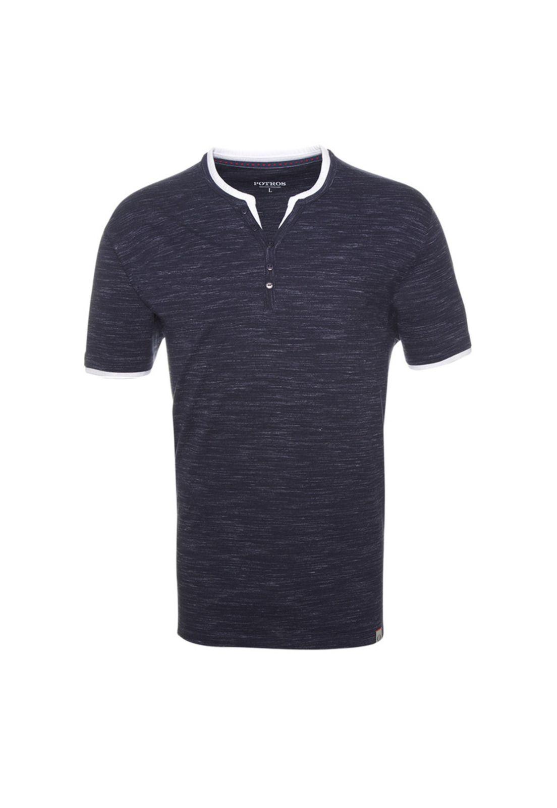 Polera Slub Con Botón-0