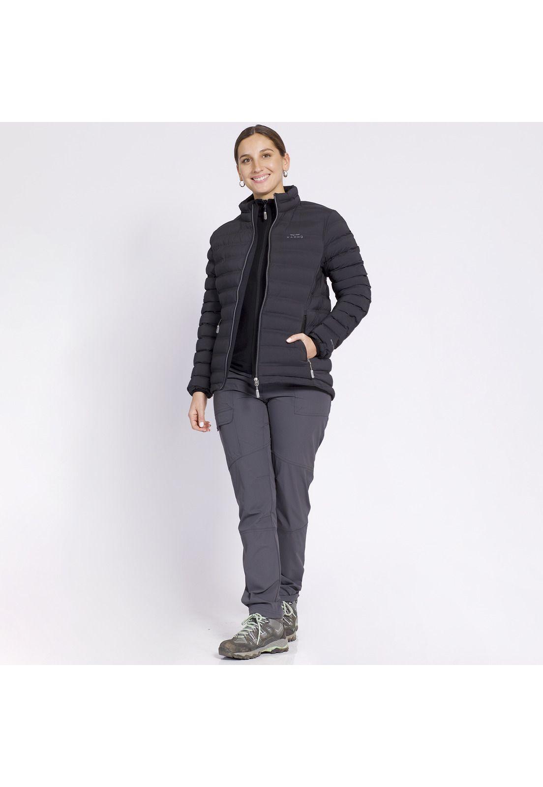 Parka Insulada Grey Mujer Negro-2