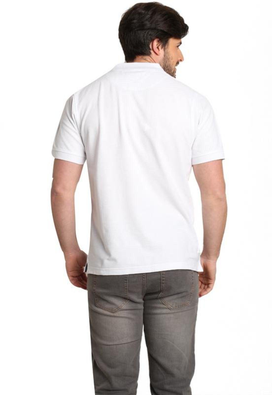 Polera Piqué Diseño En Cuello Blanco-1