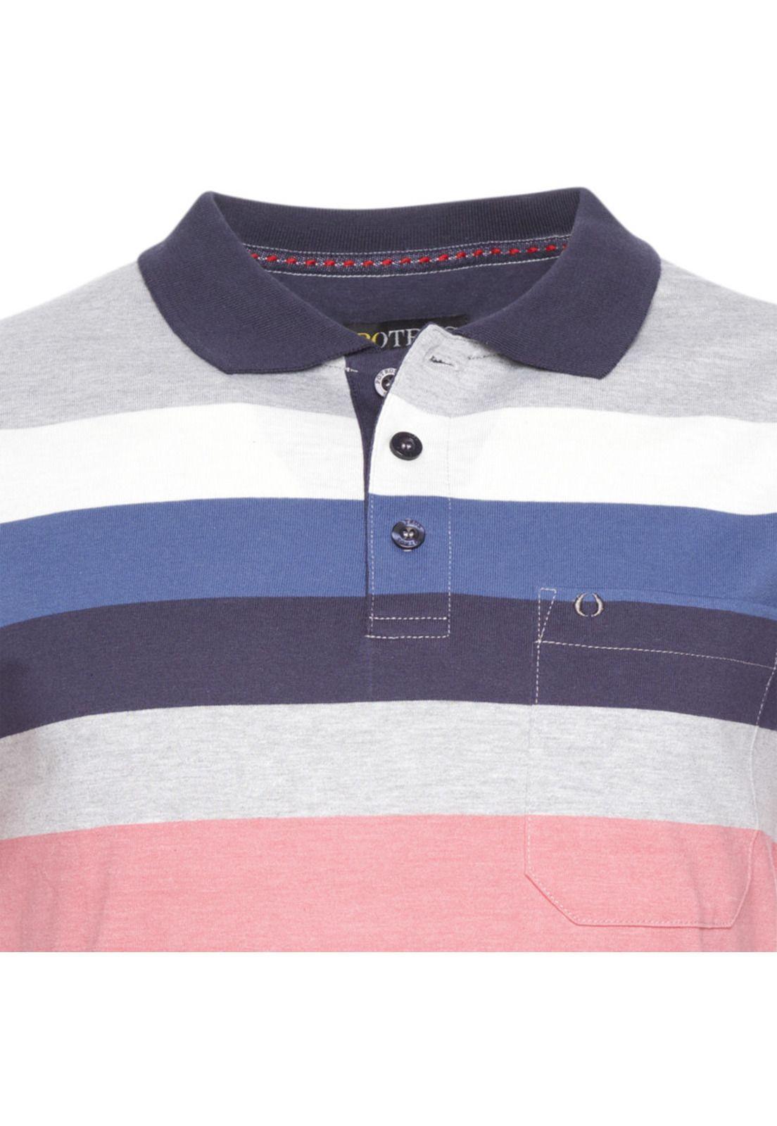 Polera Jersey  Yd Listada Fantasía Cuello Camisero-3