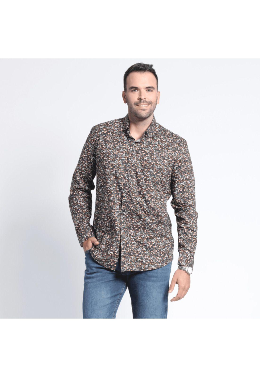 Camisa Estampada Verde-0