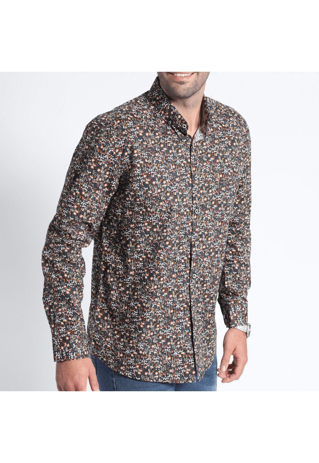 Camisa Estampada Verde-3