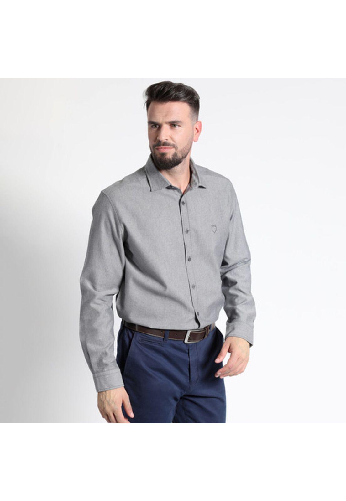 Camisa Manga Larga Franela Estampada Comfort Fit-0