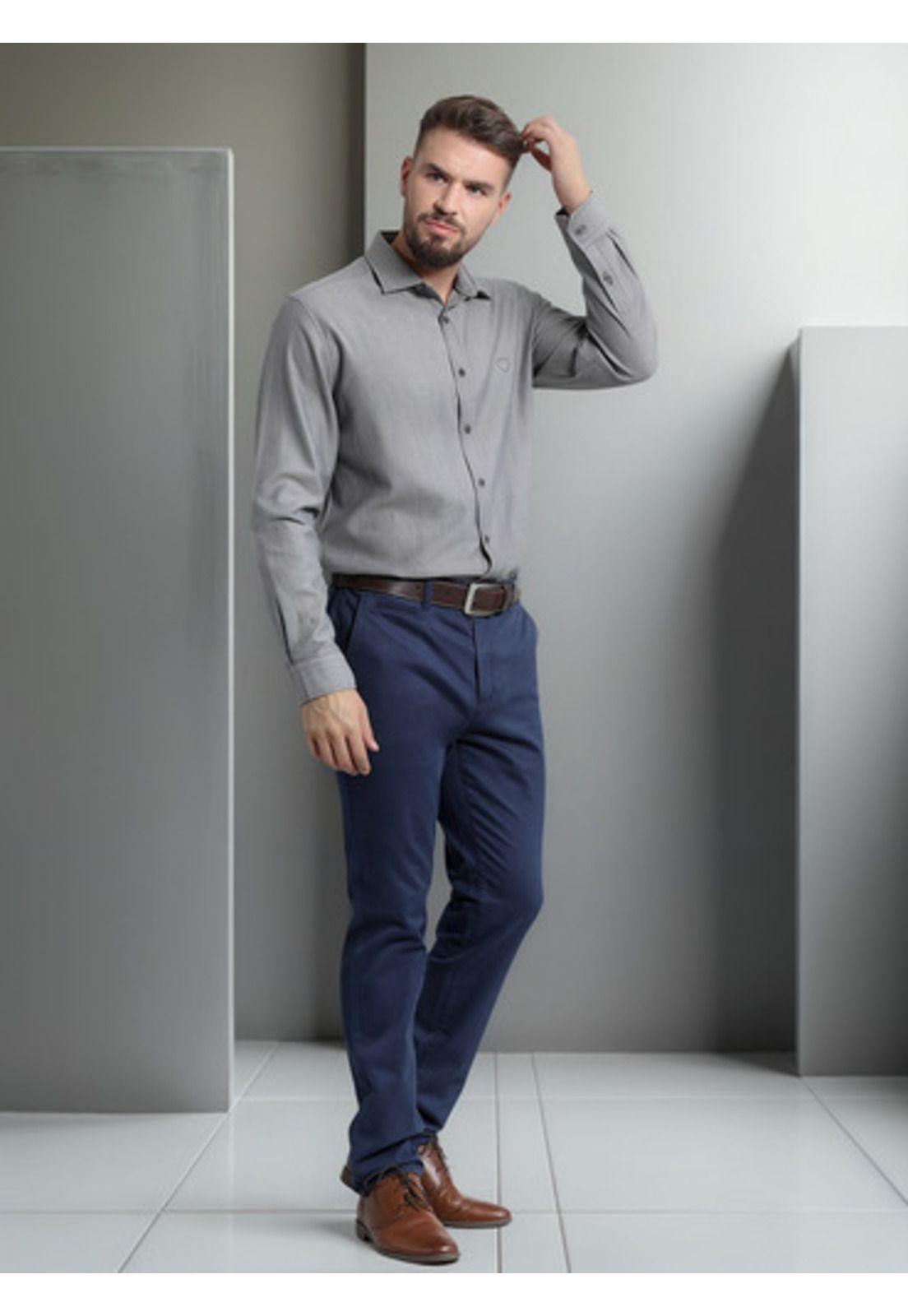 Camisa Manga Larga Franela Estampada Comfort Fit-1