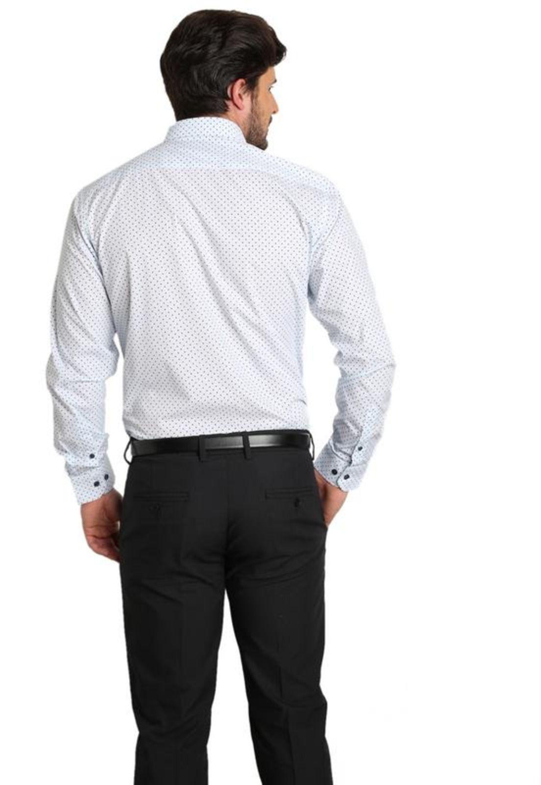 Camisa Estampada Slim Fit Blanco-1