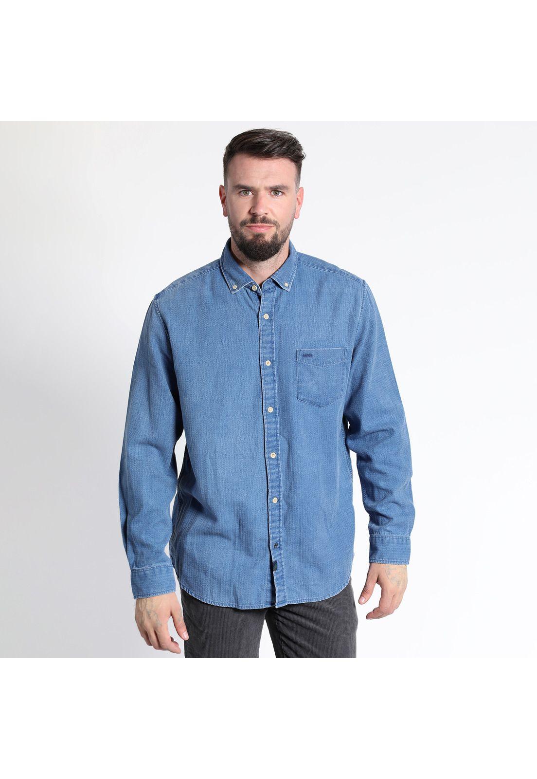 CAMISA MANGA LARGA JACQUARD YD COMFORT FIT DENIM LOOK-2