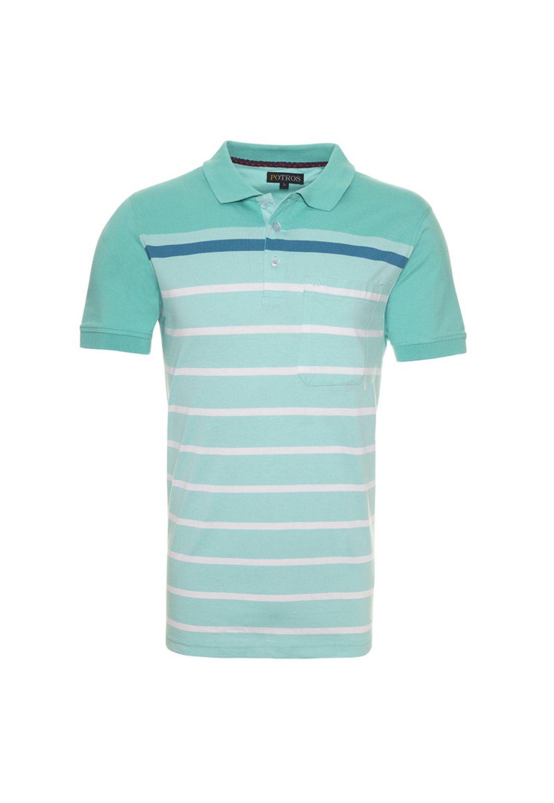 Polera Listada Cuello Camisero-0