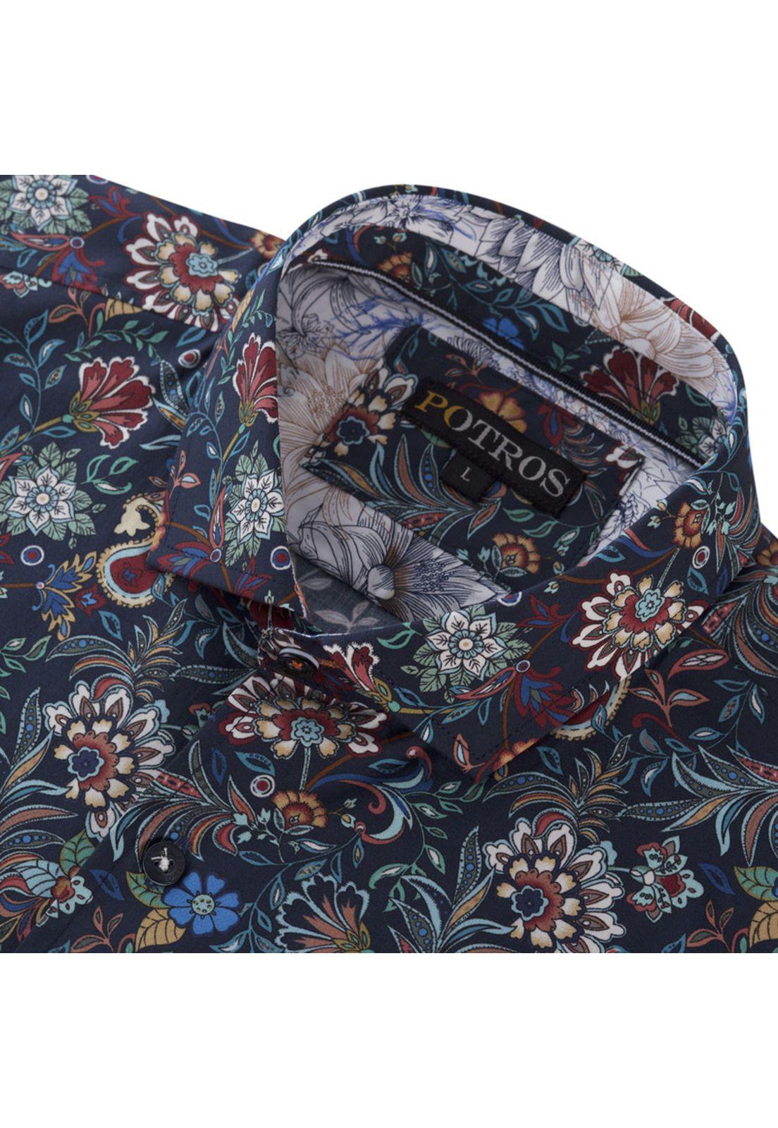 Camisa Estampada Algodón Spandex-3