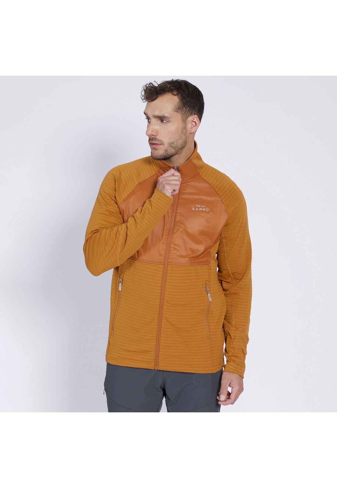 Polar Trail Running Full Zipper Bitone Hombre Naranja-1