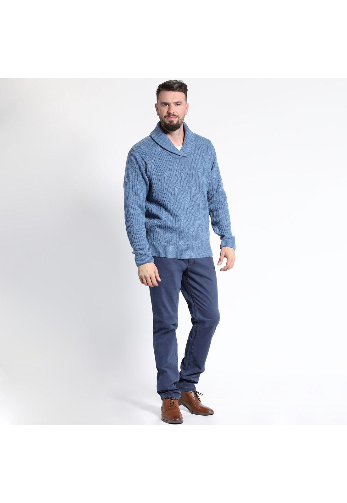 SWEATER MANGA LARGA FANTASÍA CUELLO CRUZADO-0