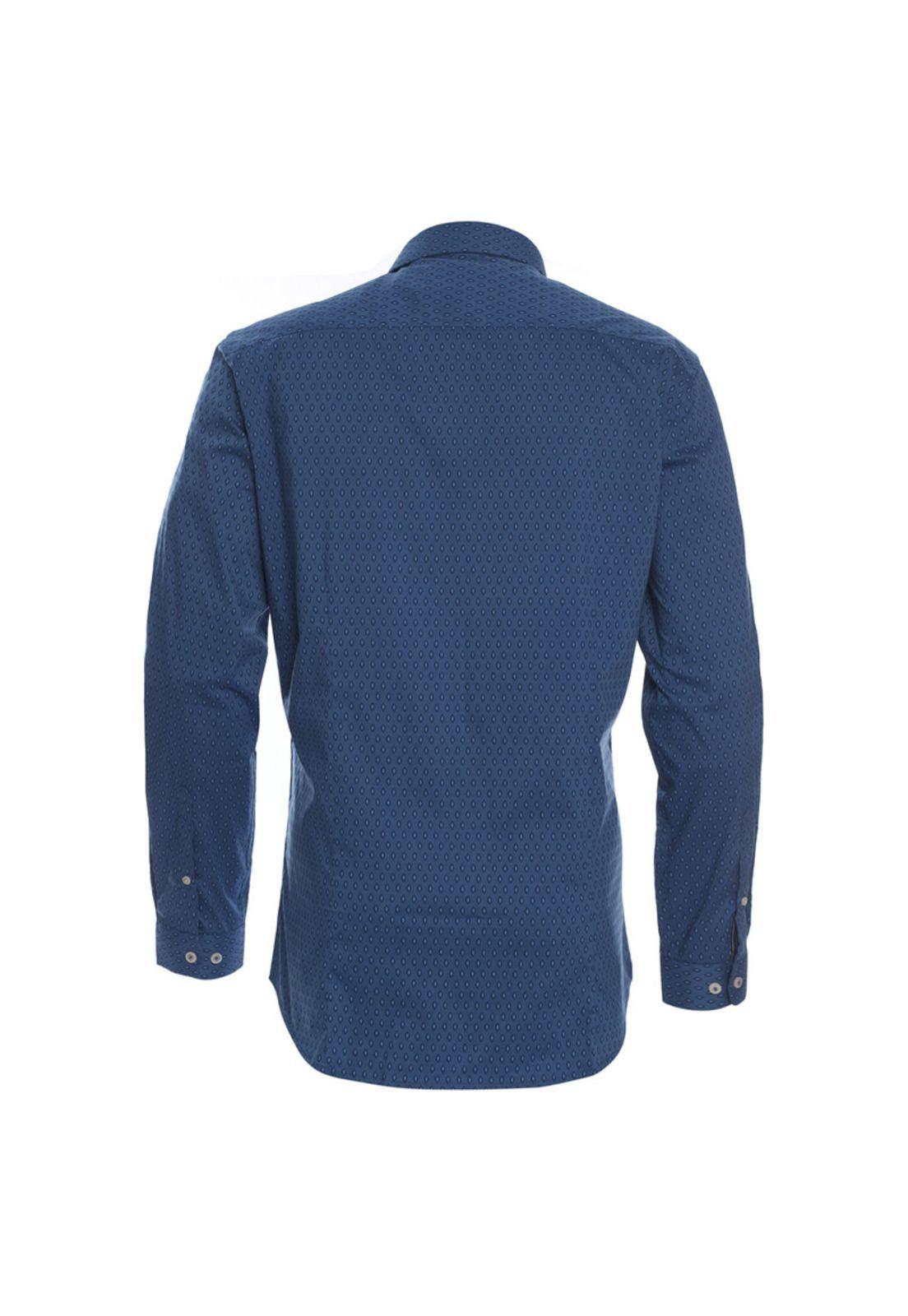Camisa Estampada Spandex Cuello Semi Italiano Sport-2