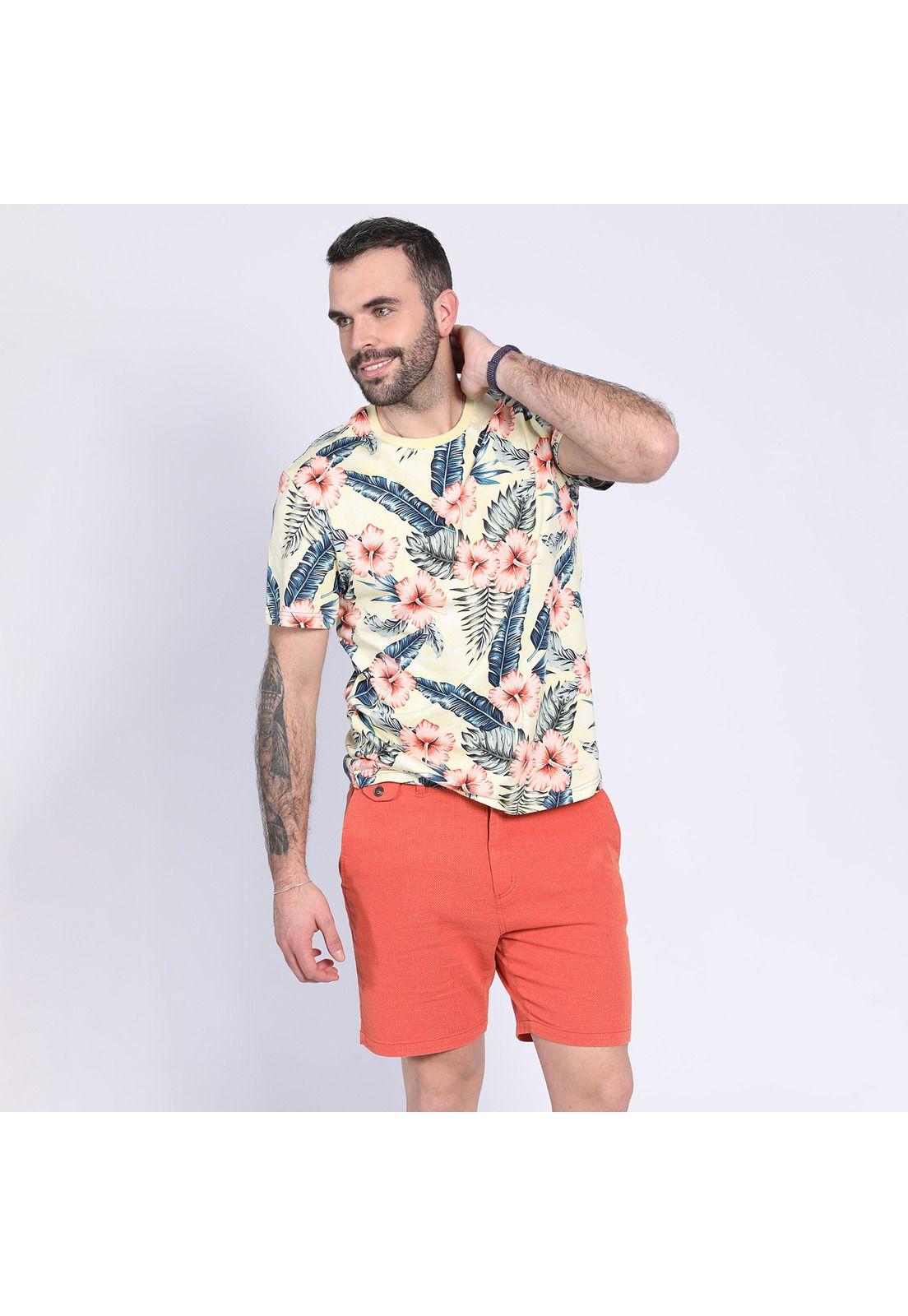 Polera Jersey Full Print Crema-0