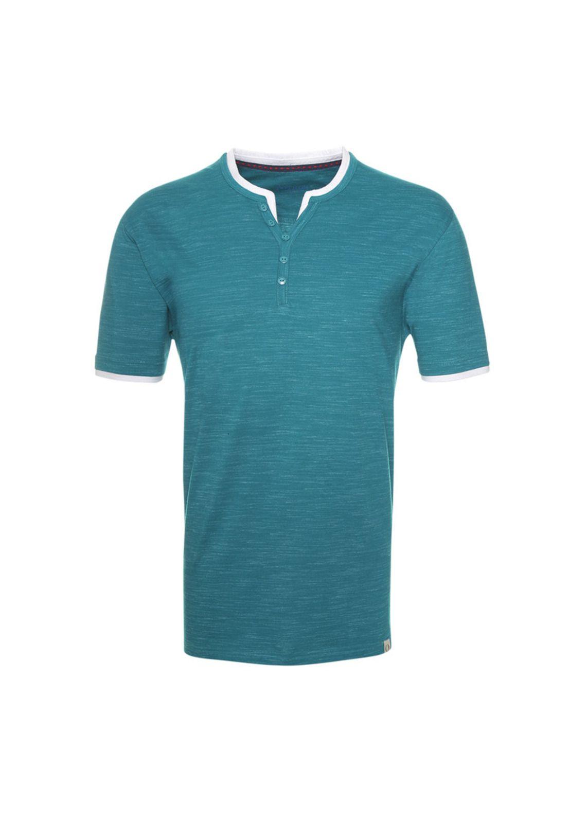 Polera Slub Con Botón-0