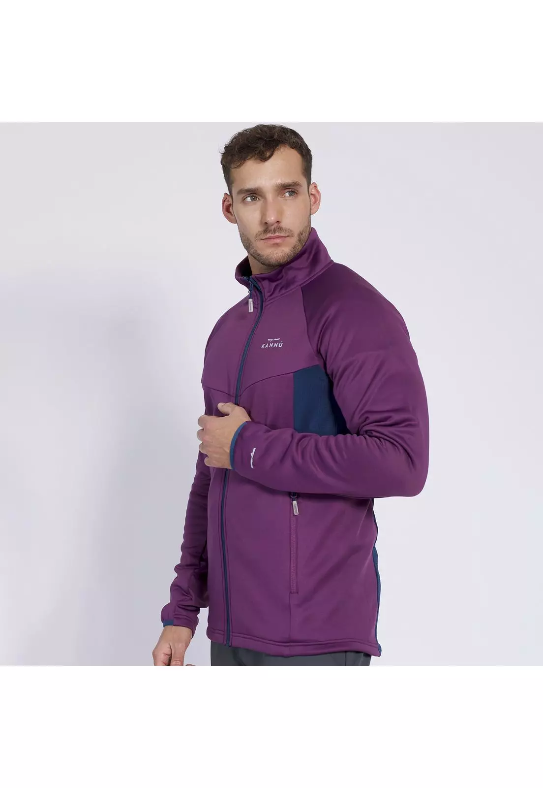 Polar Square Renovation Full Zipper Hombre Morado-1