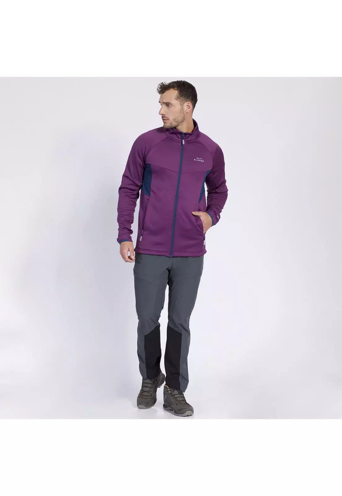 Polar Square Renovation Full Zipper Hombre Morado-2