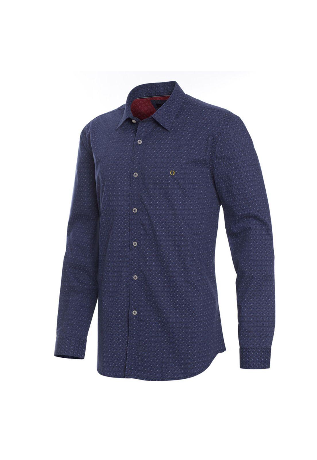 Camisa Estampada Spandex Cuello Semi Italiano Sport-1