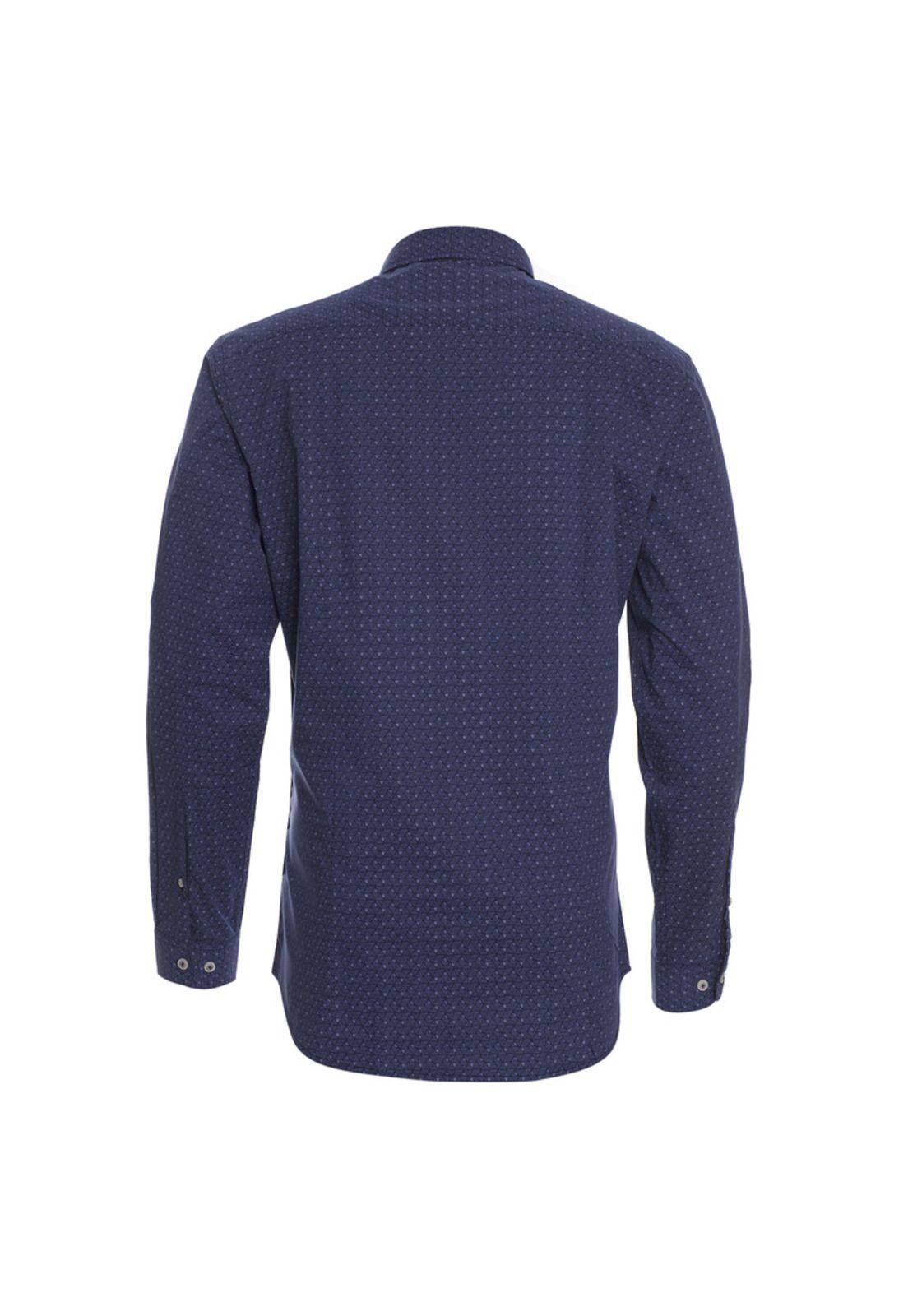 Camisa Estampada Spandex Cuello Semi Italiano Sport-2