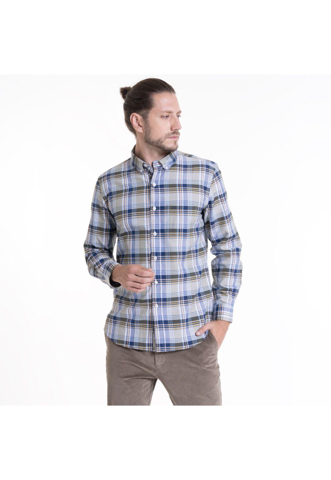 Camisa Oxford Fantasía Azul claro-0