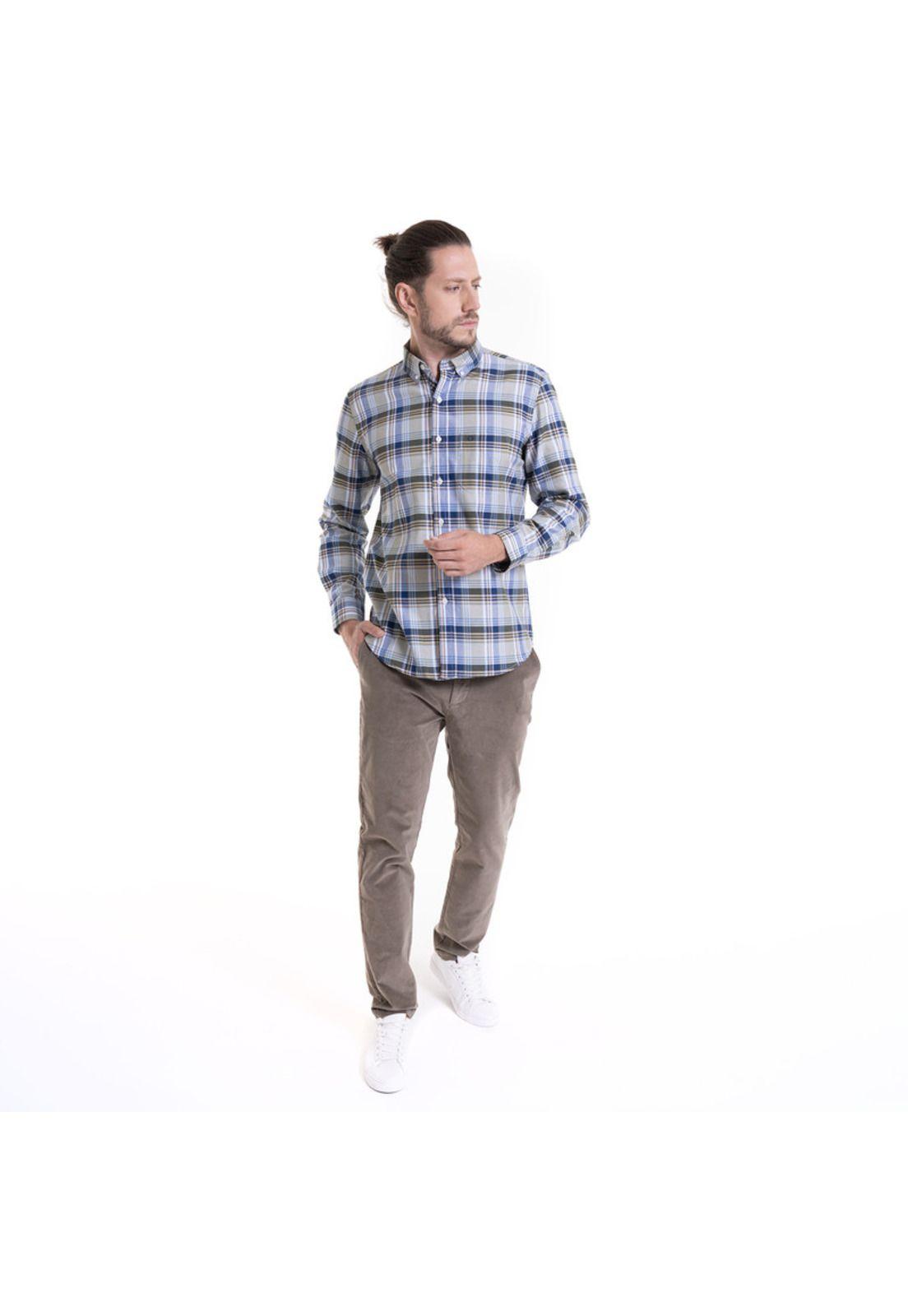 Camisa Oxford Fantasía Azul claro-2